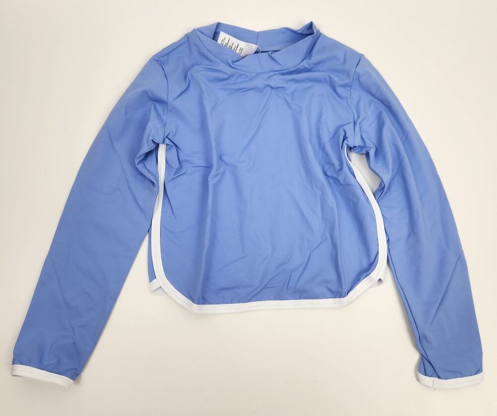 L*Space Sooki Rashguard Kids Size 6 Long Sleeve Purple/Blue NWT